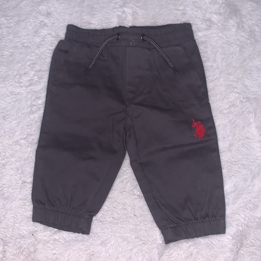 Us polo Assn 6-9 month gray joggers